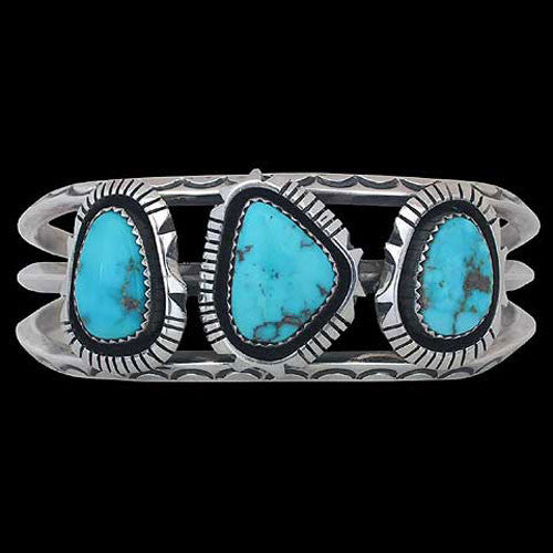 3 Stone Godber Turquoise Bracelet - Toby Henderson (#071)