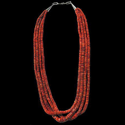 Santo Domingo 4 Strand Spiny Oyster Bead Necklace - Ken & Angie Aguilar (#01)