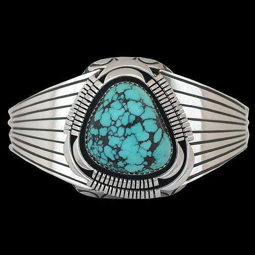 Navajo Overlay Bracelet with Burnham Turquoise - Toby Henderson (#076)