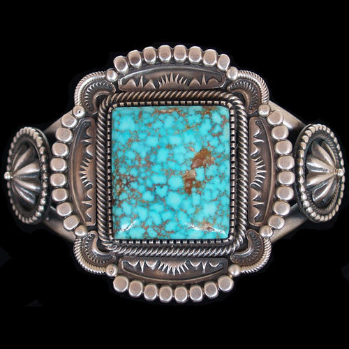 Navajo Waterweb Kingman Turquoise Bracelet - Ray Bennett (#01)