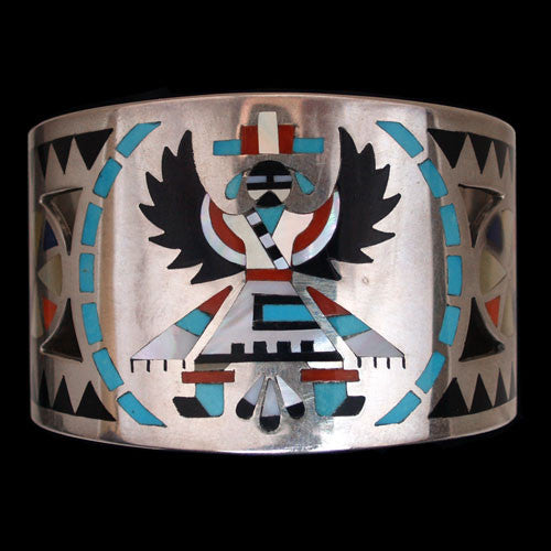 Zuni Knife Wing Cuff Bracelet - Dennis & Nancy Edaakie (#03)