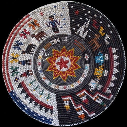 Navajo Collage Basket - Peggy Black (#398)