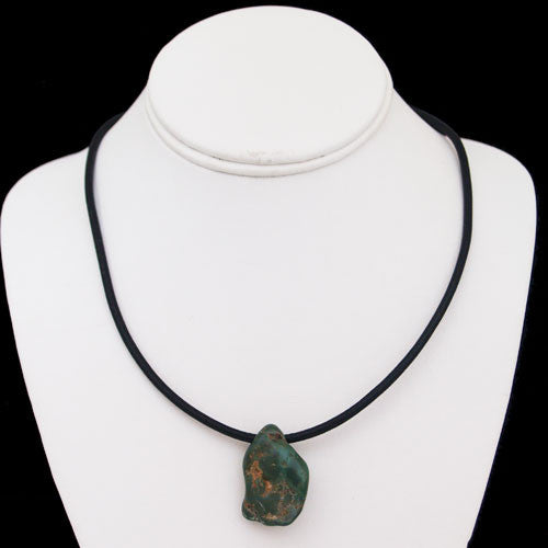 Anglo Stone Mountain Turquoise Pendant w/ Leather Necklace - Canyon Cassidy/James Olson (#316)