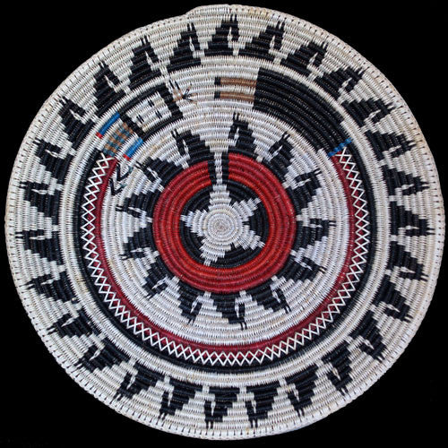 Navajo Ceremonial Horses Yei Basket - Lorraine Black (#247)