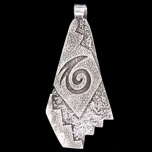 Navajo/Hopi Sterling Silver Parrot Symbol Pendant (#53)