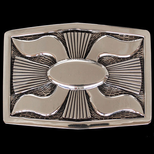 Navajo Sterling Silver Ketoh Design Buckle - Allison Lee (#192)