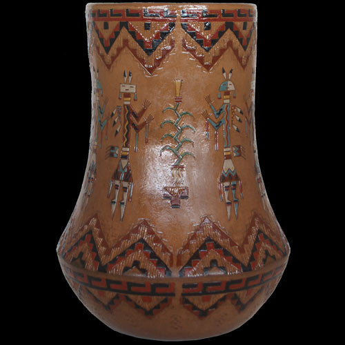 Navajo Corn Yei Pottery Vase - Nancy Chilly (#62)